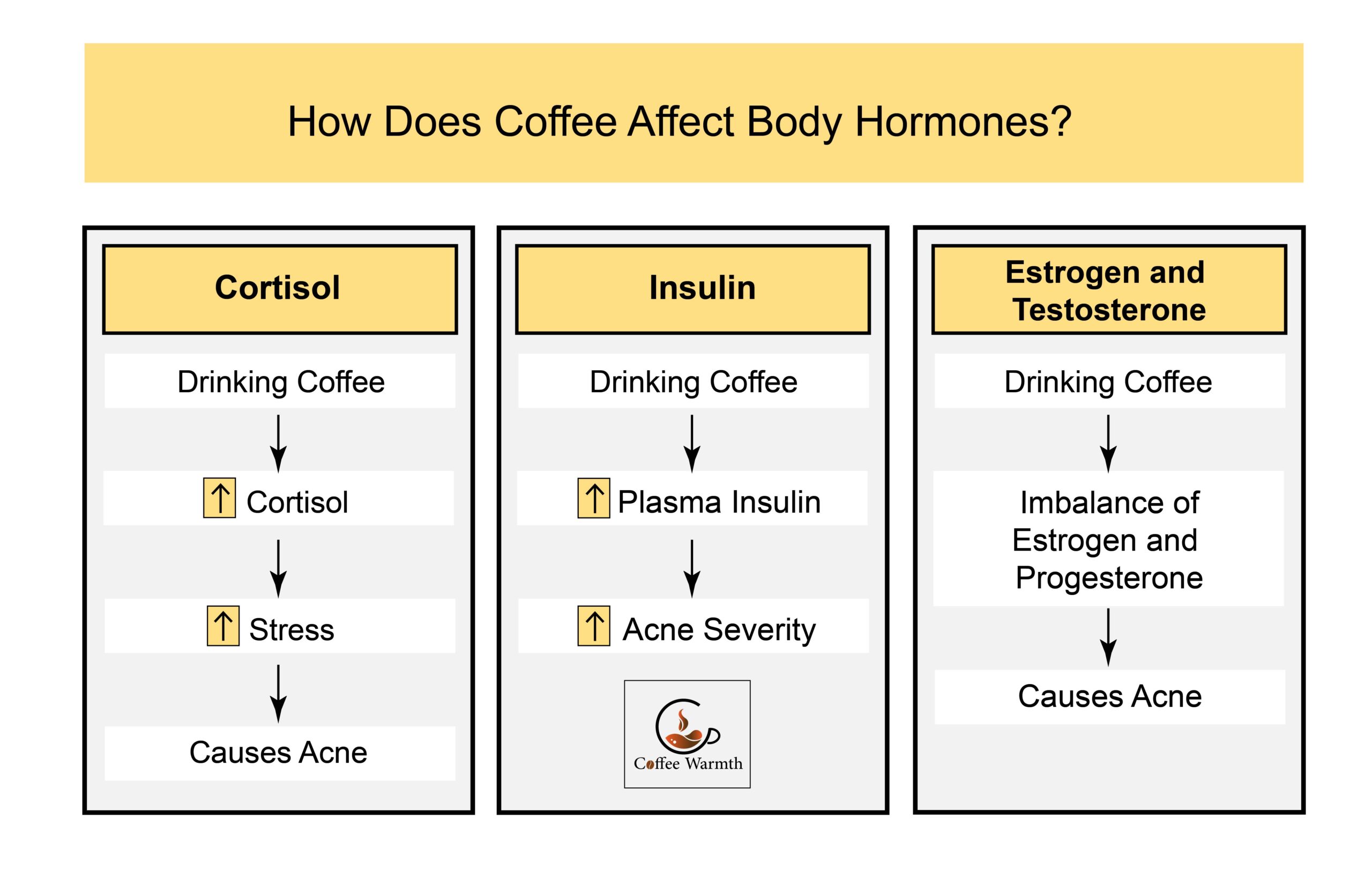 coffee effect on body hormones and acne