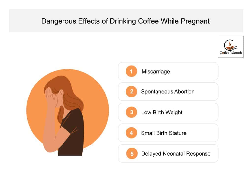 Lethal effects of drinking coffee during pregnancy