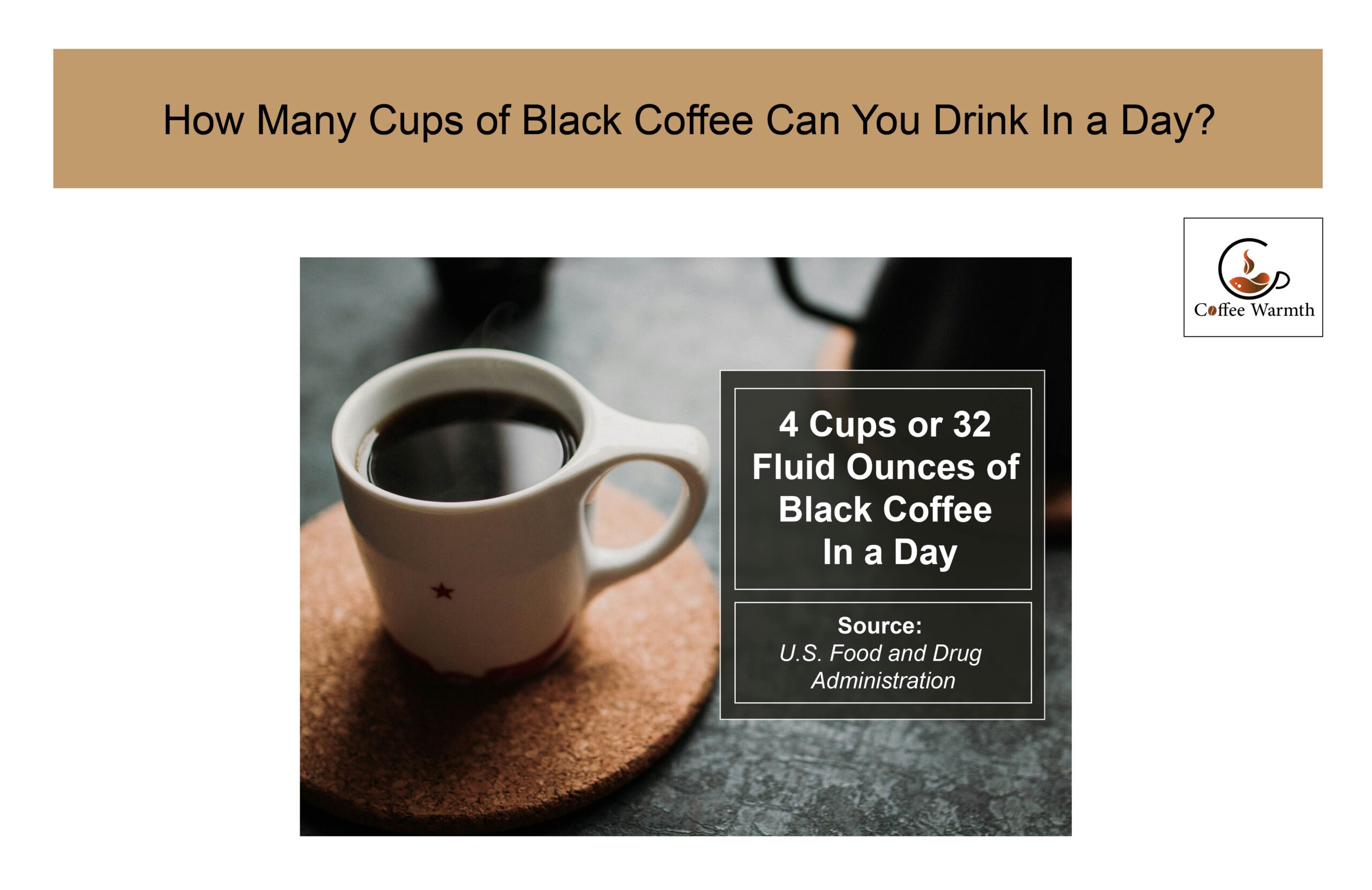 Recommended amount of black coffee a day