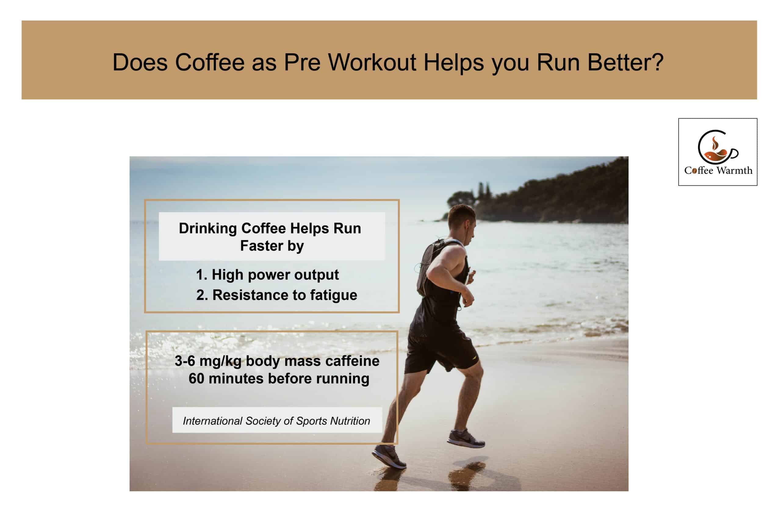 Pre workout coffee makes you run faster. 